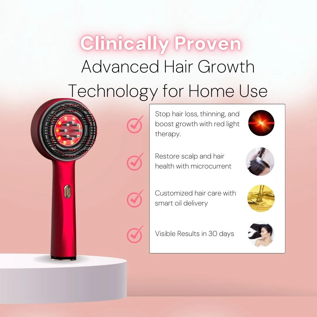 Red Light Therapy Massage Brush