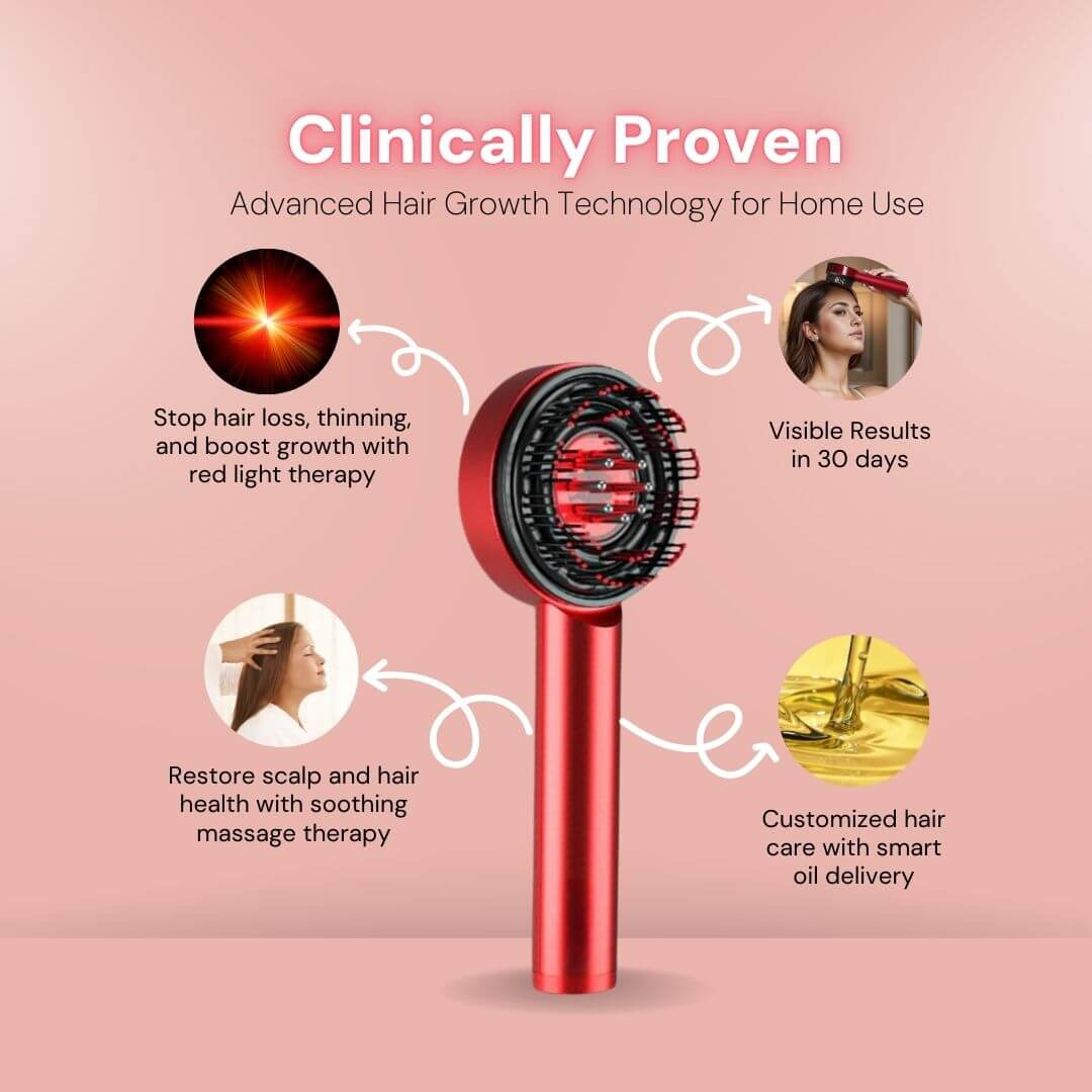 Red Light Therapy Massage Brush